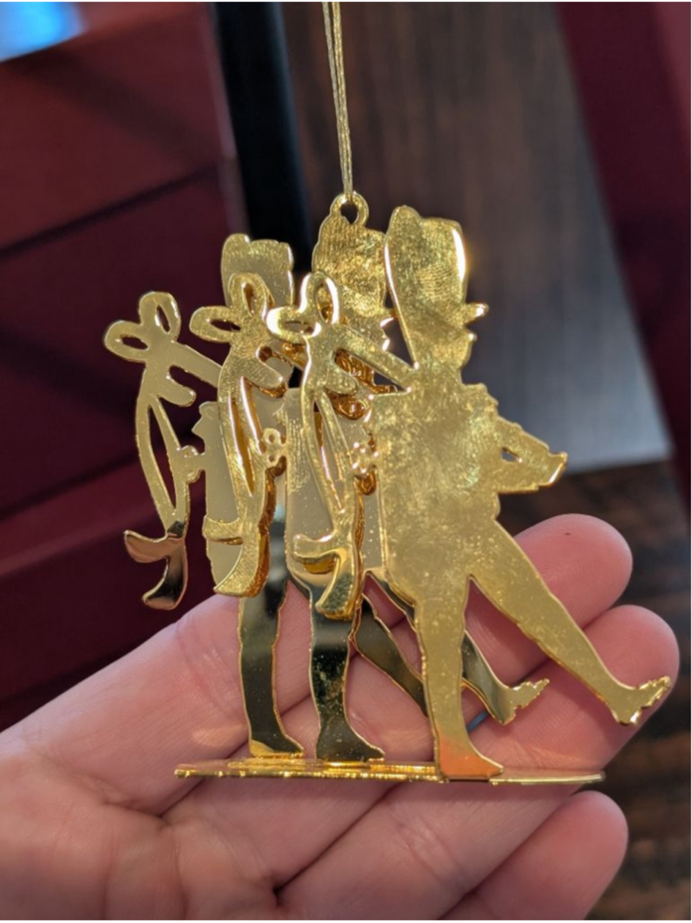 Vintage Danbury Mint Gold Intricate Marching Toy Soldiers Christmas Ornament